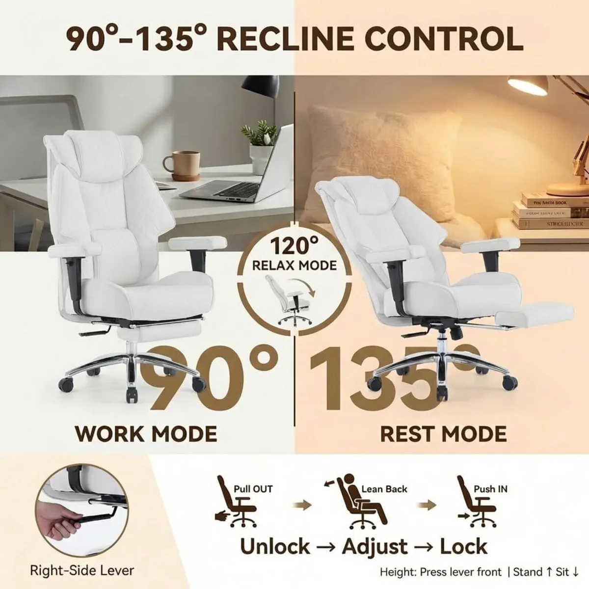 Executive Office Chair 400lbs 180KG - Image 4