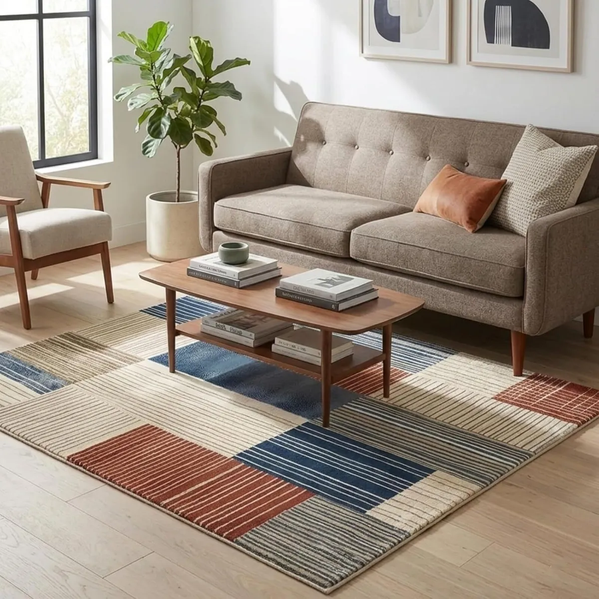Modern Geometric Pattern Area Rugs for Living Room - Image 2