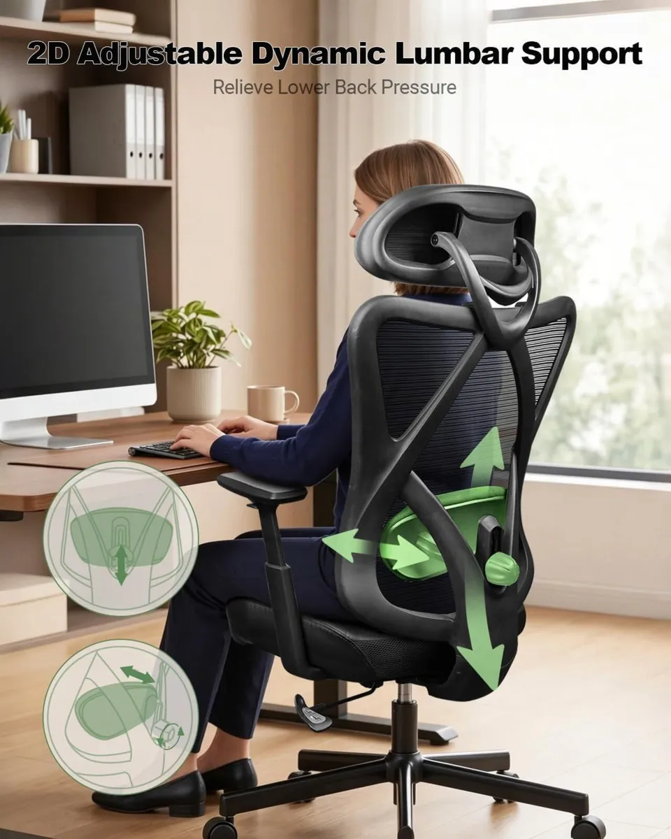 Office Chair Ergonomic Desk High Back Computer PU - Image 4