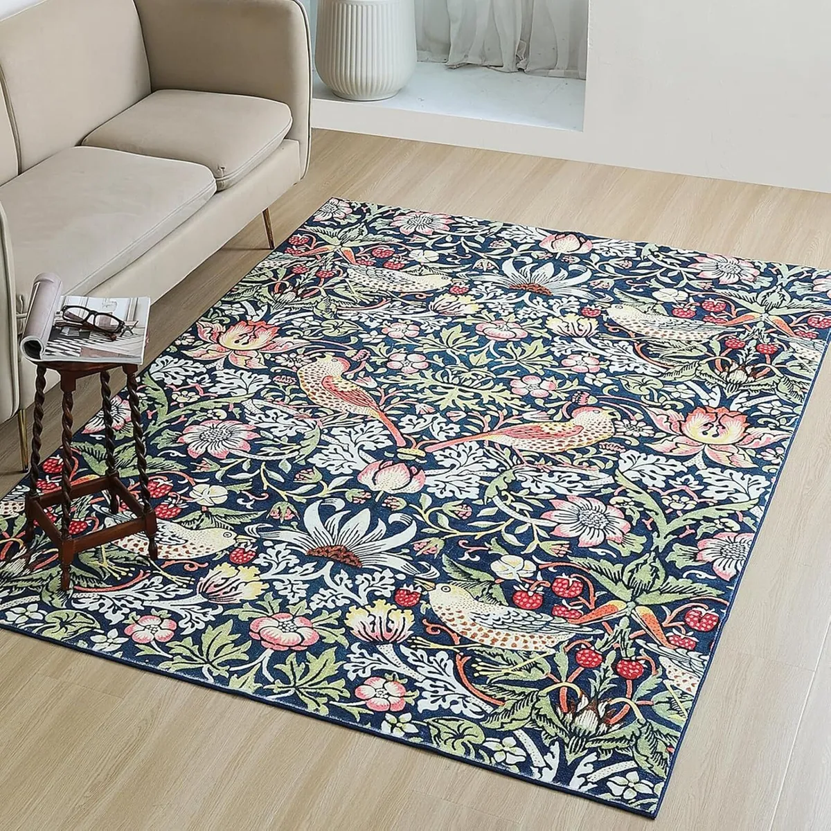 Washable Rugs Living Room William Morris - Image 1