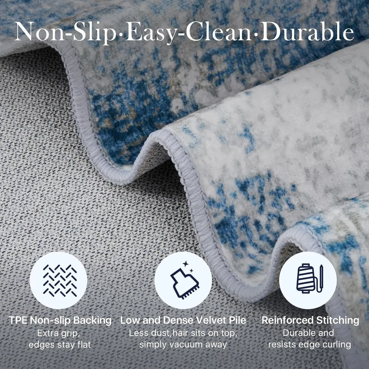 Washable Living Room Rug Large Carpet Non Slip - Image 4
