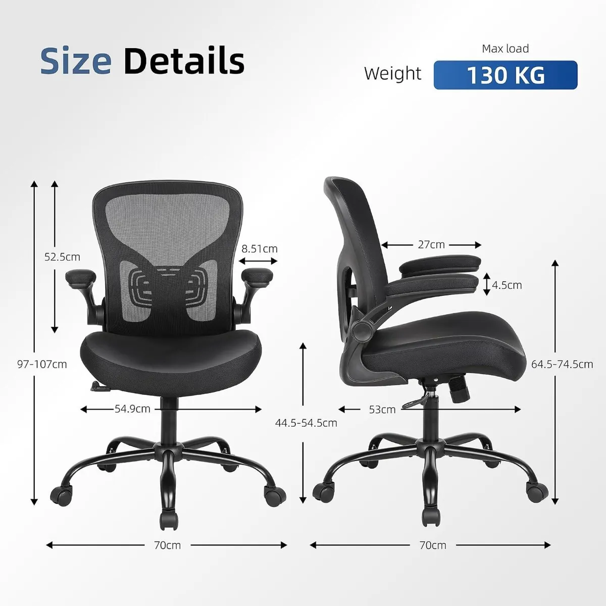 Office Chair Ergonomic Desk Home Mesh Lumbar - Image 3