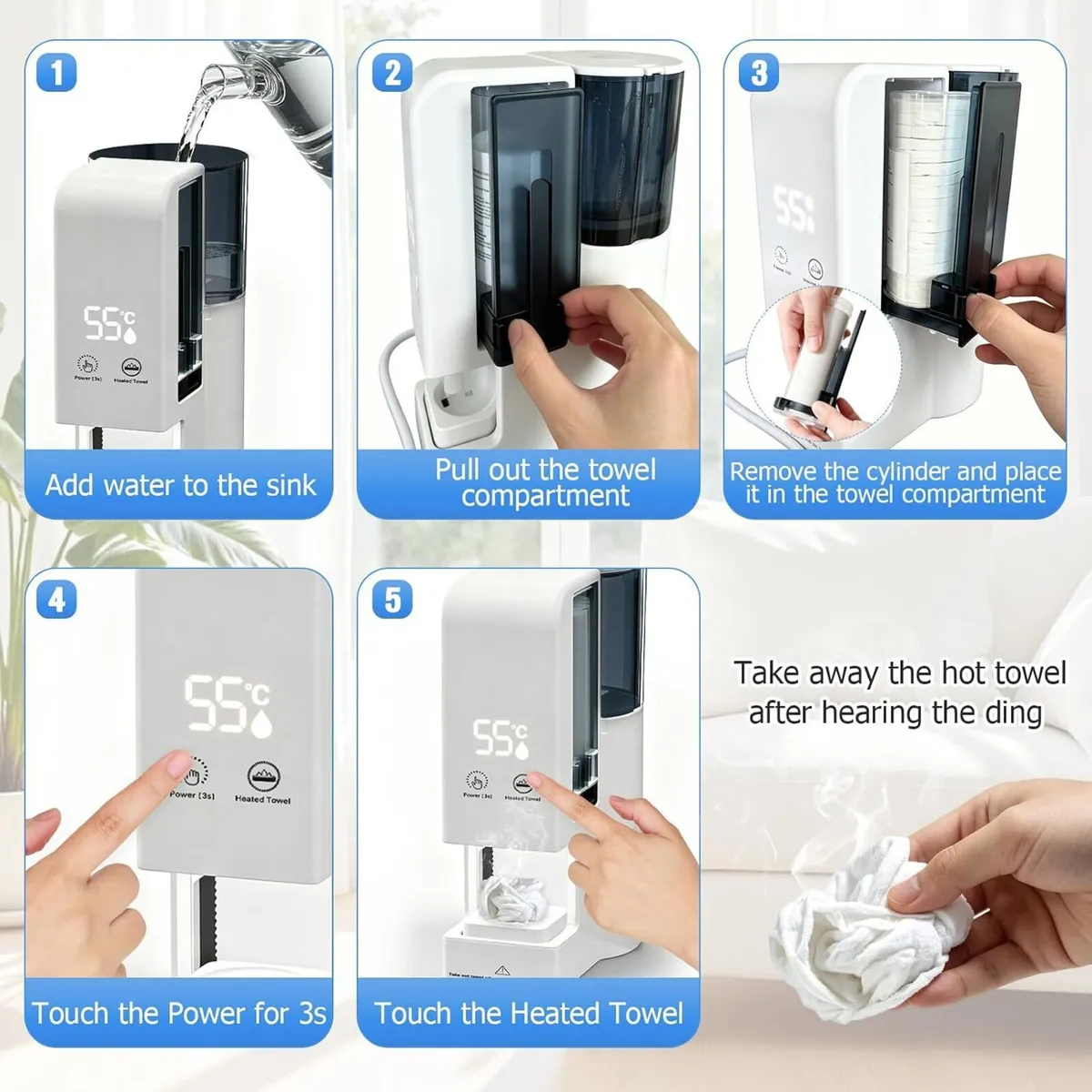 Hot Face Towel Warmer Dispenser Machine Automatic - Image 3