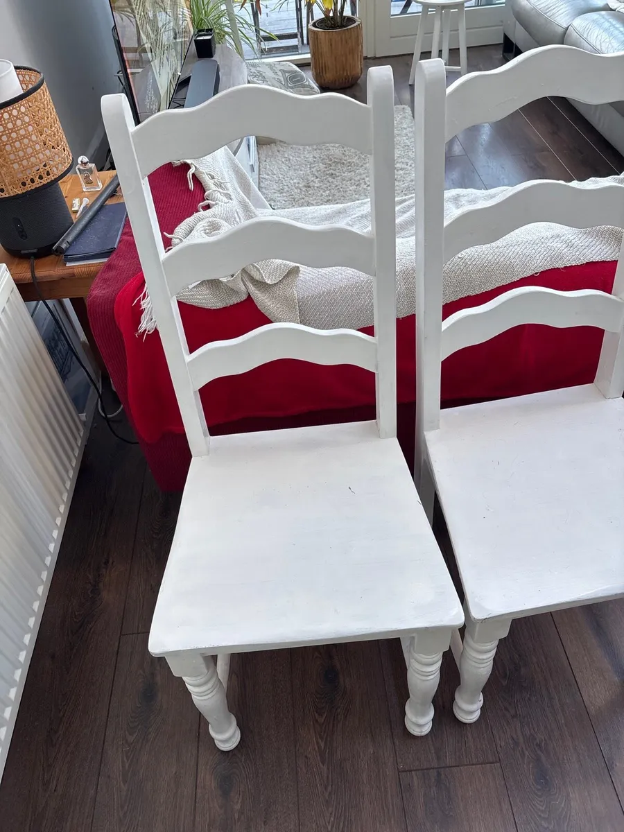 Two solid wood chairs - Image 3