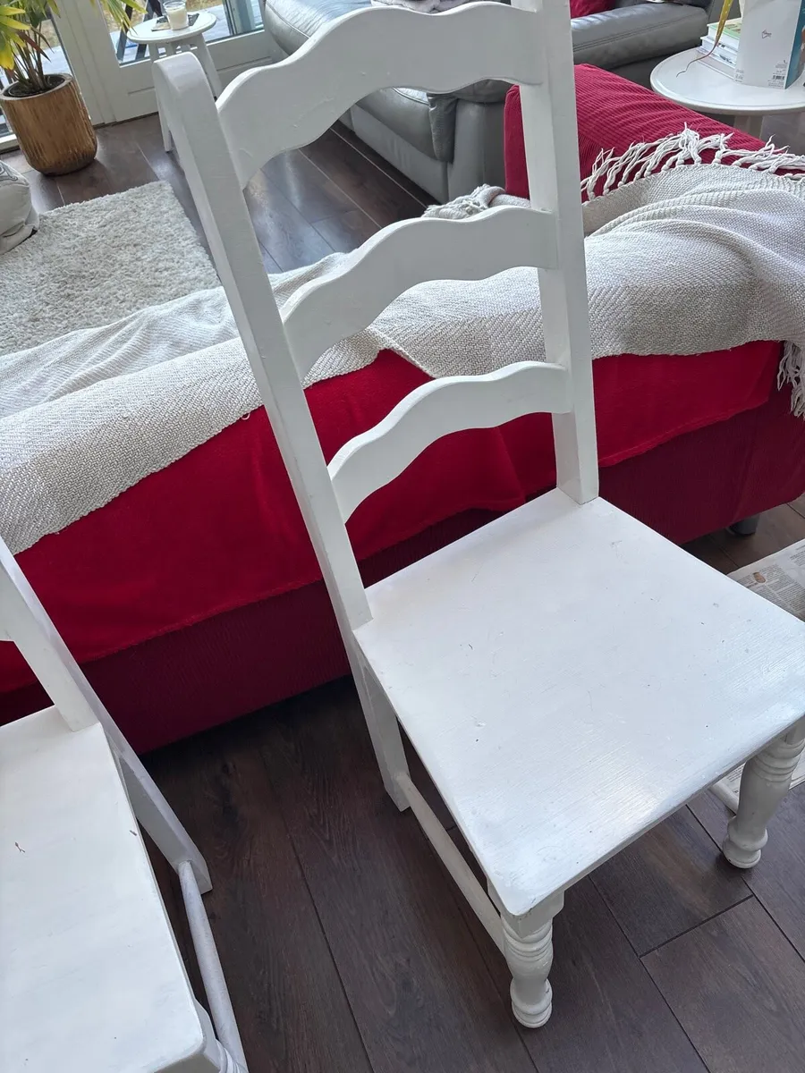 Two solid wood chairs - Image 4