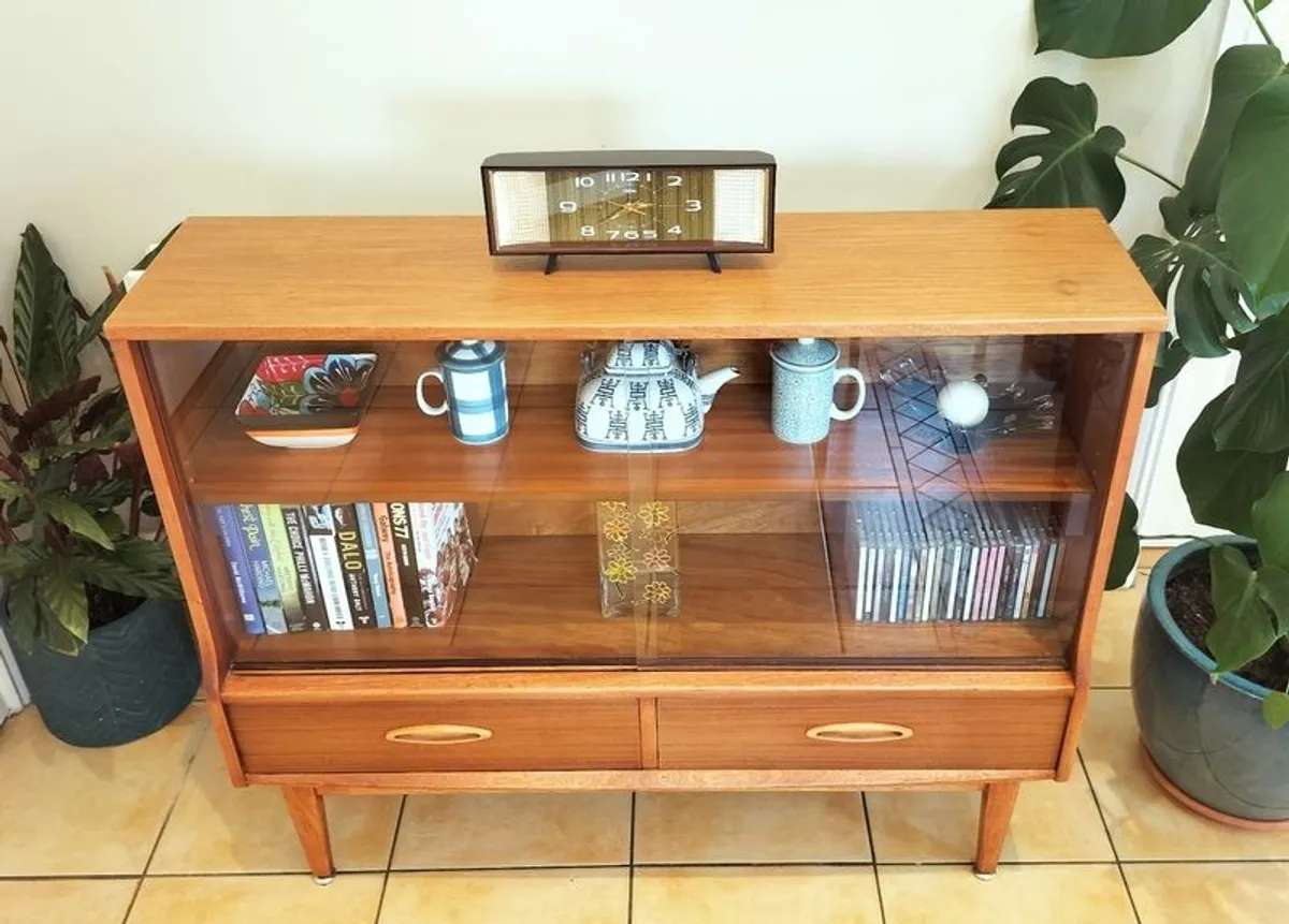 Mid Century Vintage Jentique Bookcase Display Cabinet - Image 2