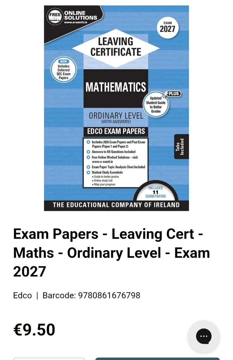 Leaving Cert Mathematics Ordinary