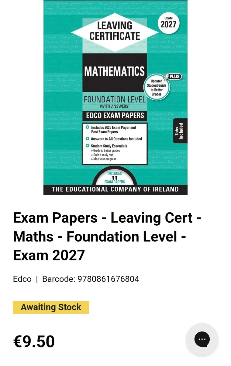 Leaving Cert Mathematics Foundation