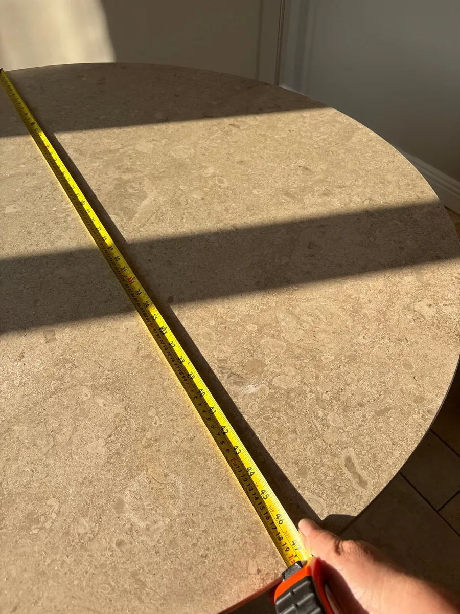 Stone top round dining table 1.2 m reduced - Image 3