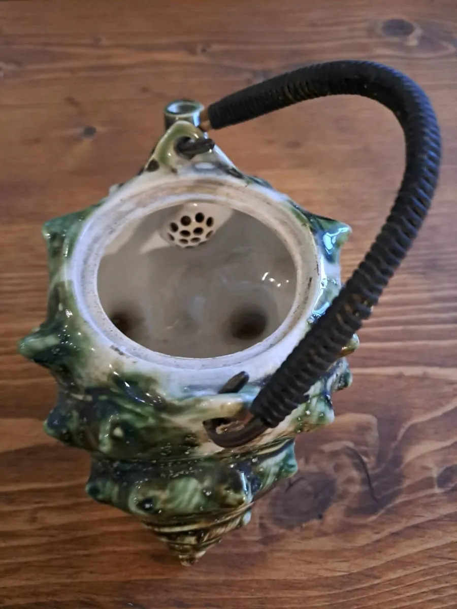 Vintage Japanese Majolica Conch Shell Teapot - Image 4
