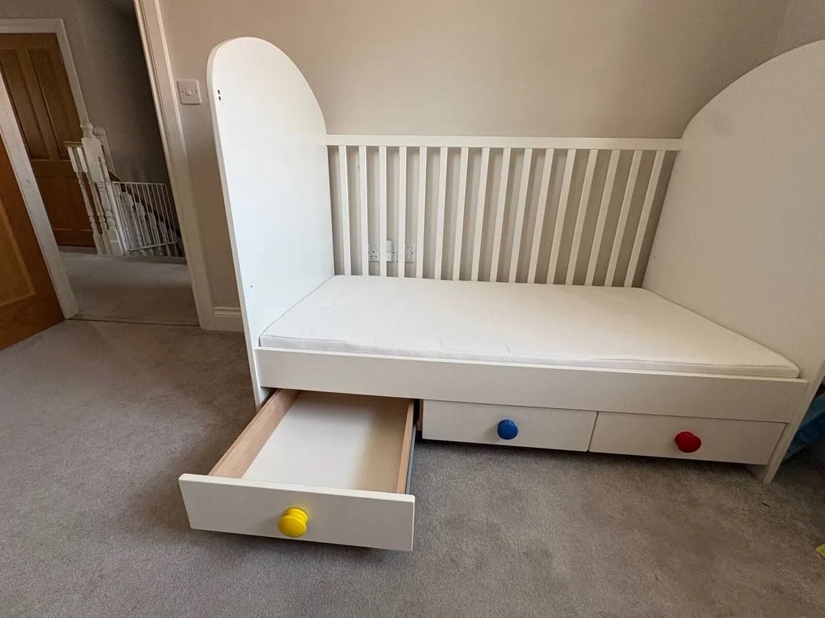 IKEA Cot Bed with 3 Drawers - Image 2