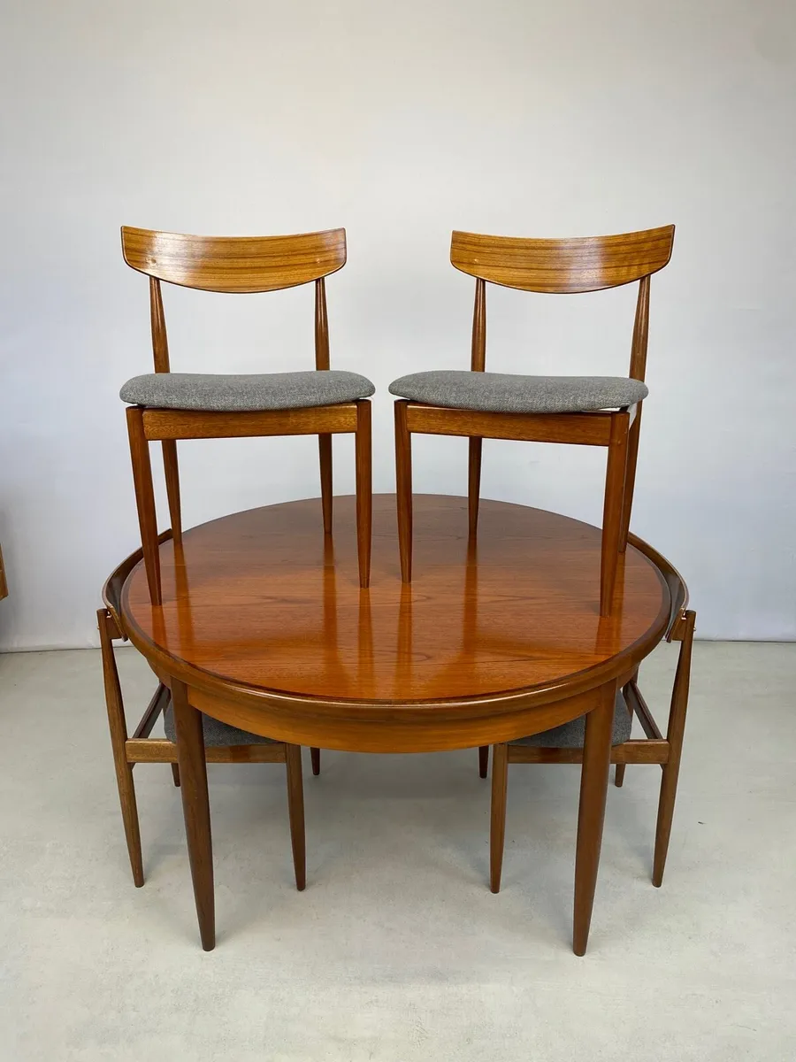 Rare Mid Century G Plan Dining Table & Chairs - Image 2