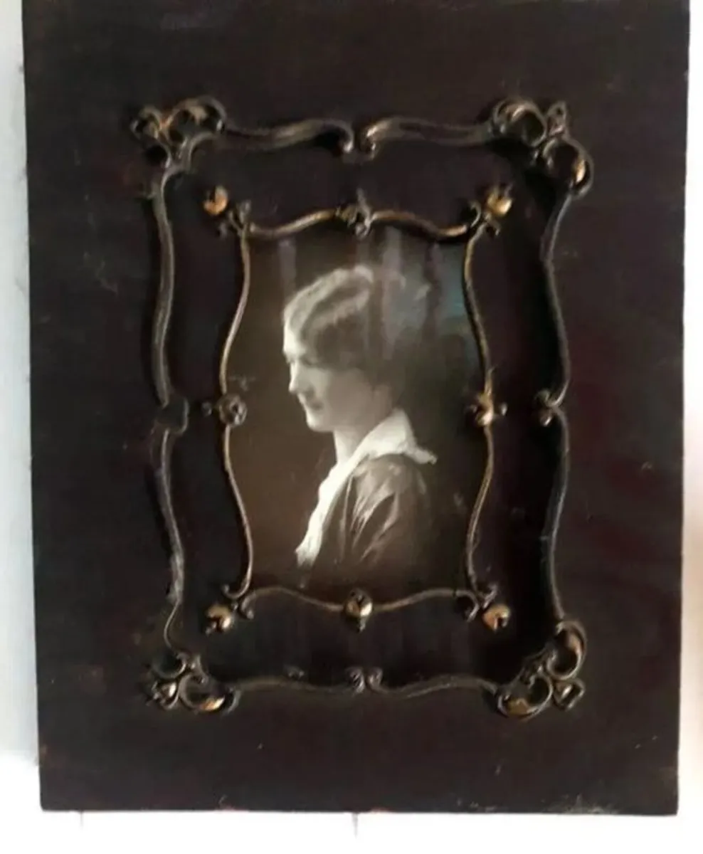 Antique Portrait Photo in Ornate Period Frame - Image 1