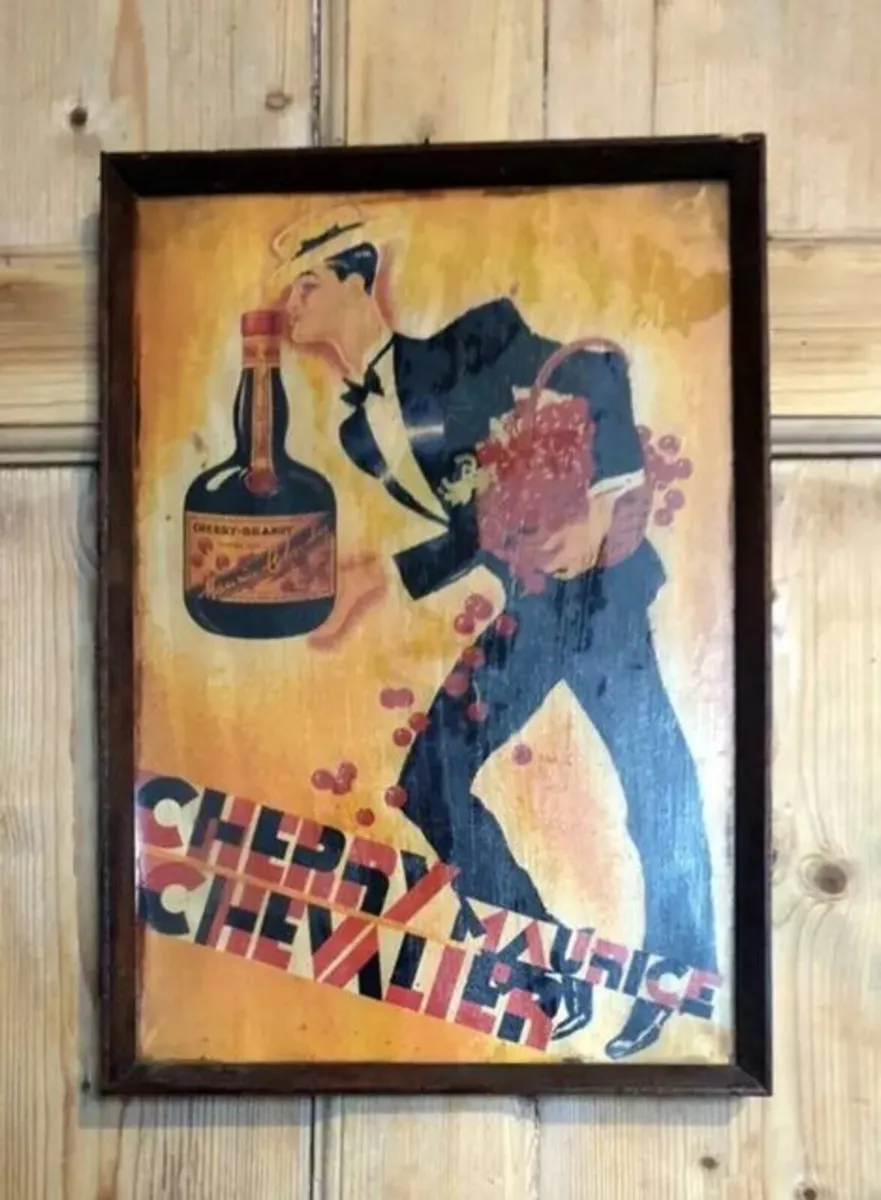 Framed Vintage Art Deco "Cherry Maurice Chevalier" - Image 4