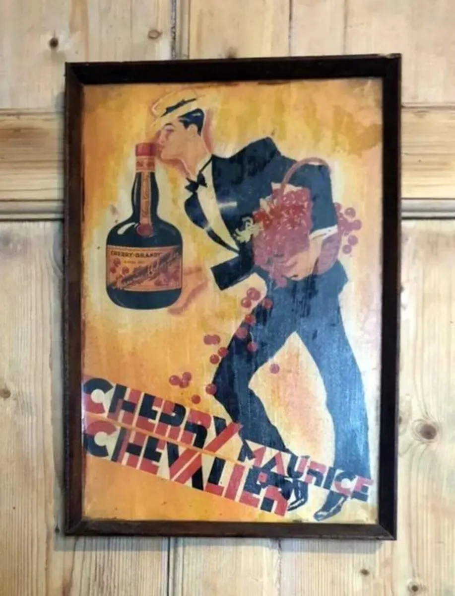 Framed Vintage Art Deco "Cherry Maurice Chevalier" - Image 1