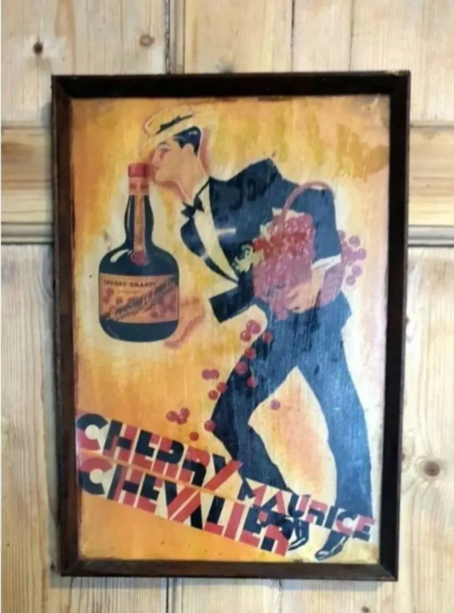 Framed Vintage Art Deco "Cherry Maurice Chevalier" - Image 2