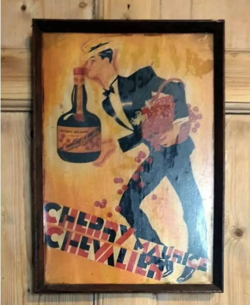 Framed Vintage Art Deco "Cherry Maurice Chevalier" - Image 3