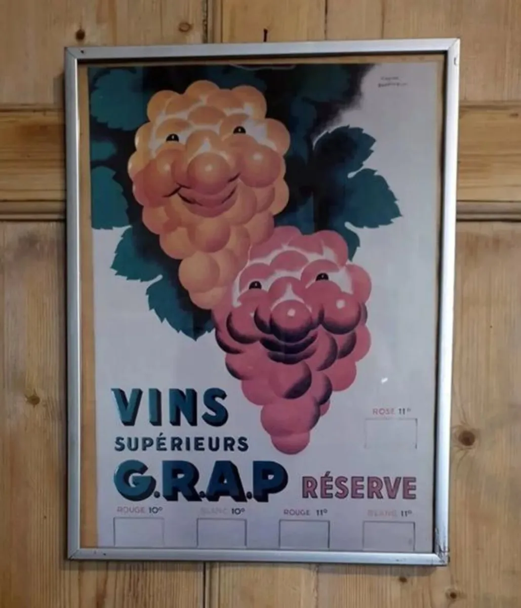 Vintage French Wine Poster - Image 2