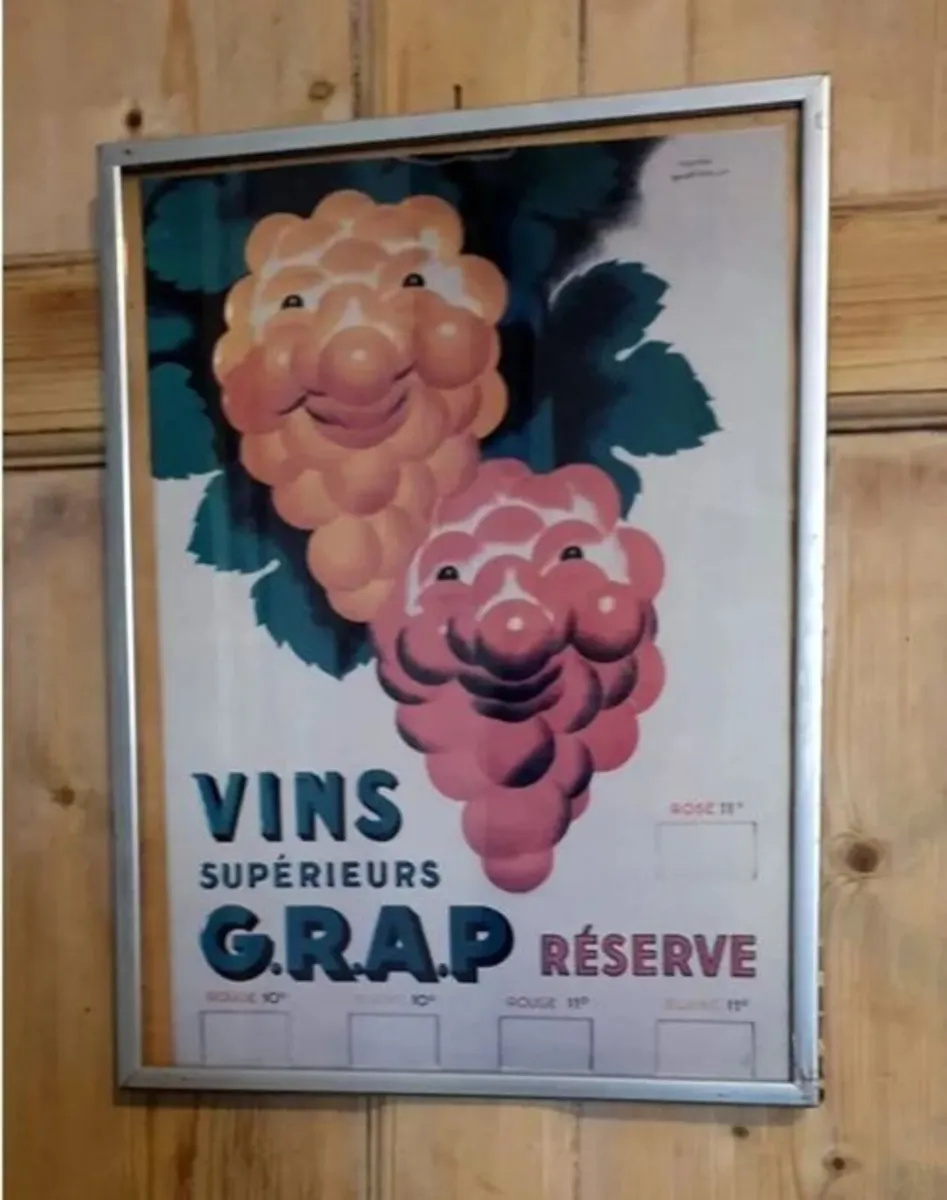 Vintage French Wine Poster - Image 3
