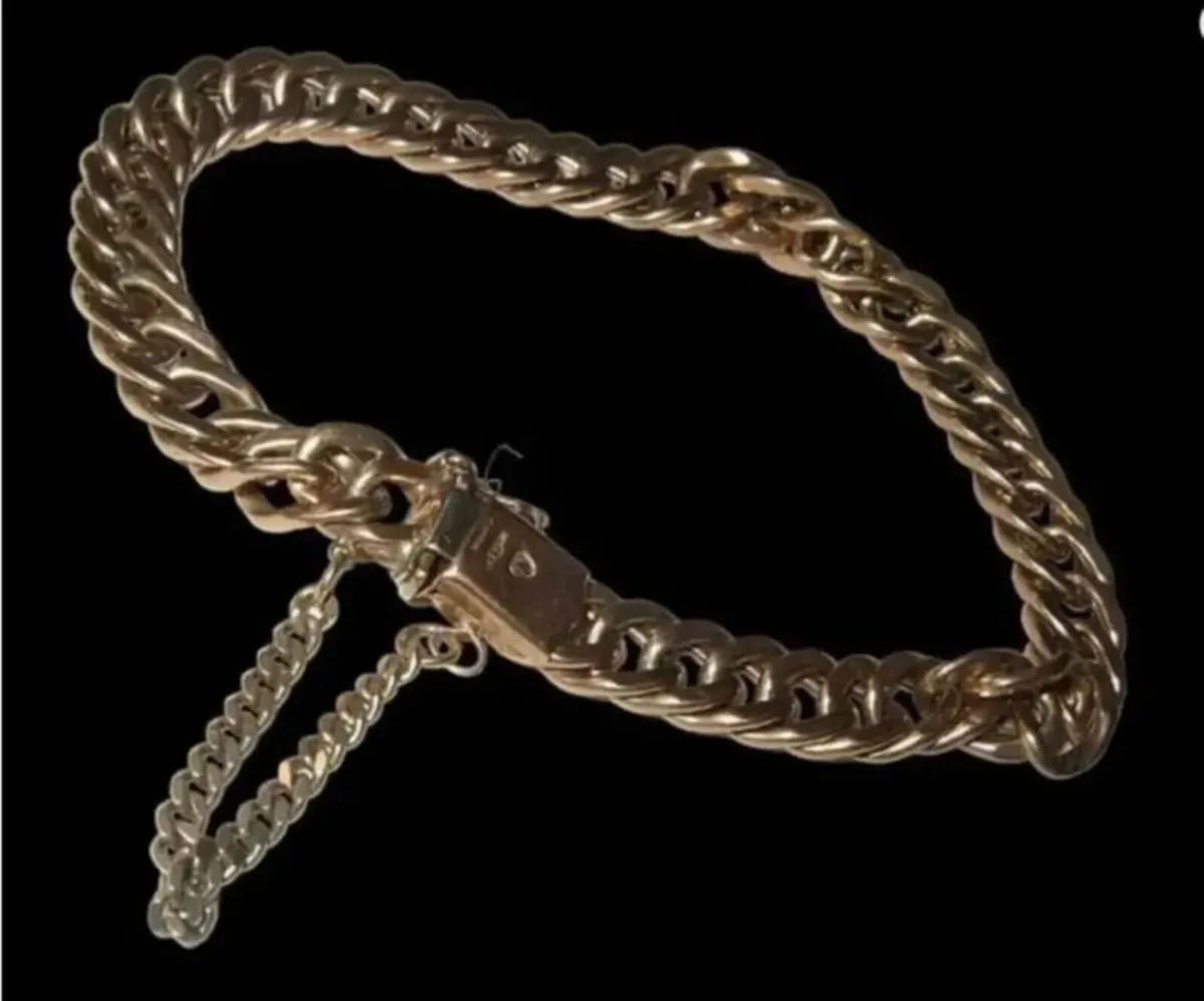 Vintage 9ct Hallmarked Gentlemans Bracelet - Image 2