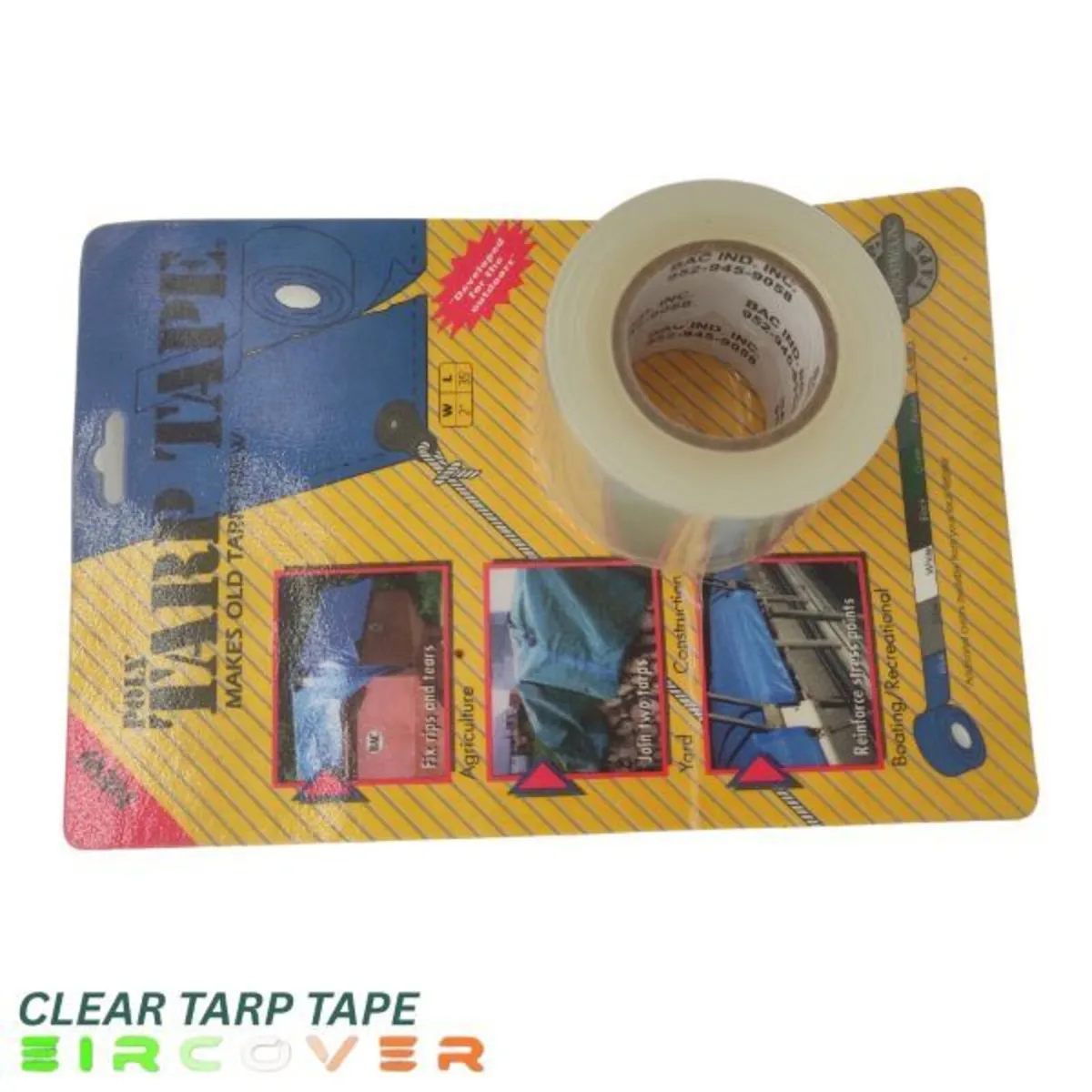 Tarp tape small  W5cm / L10m  (2" x 35') White - Image 2