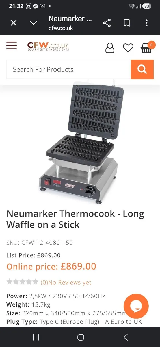 Commercial Stick Waffle maker - Image 3