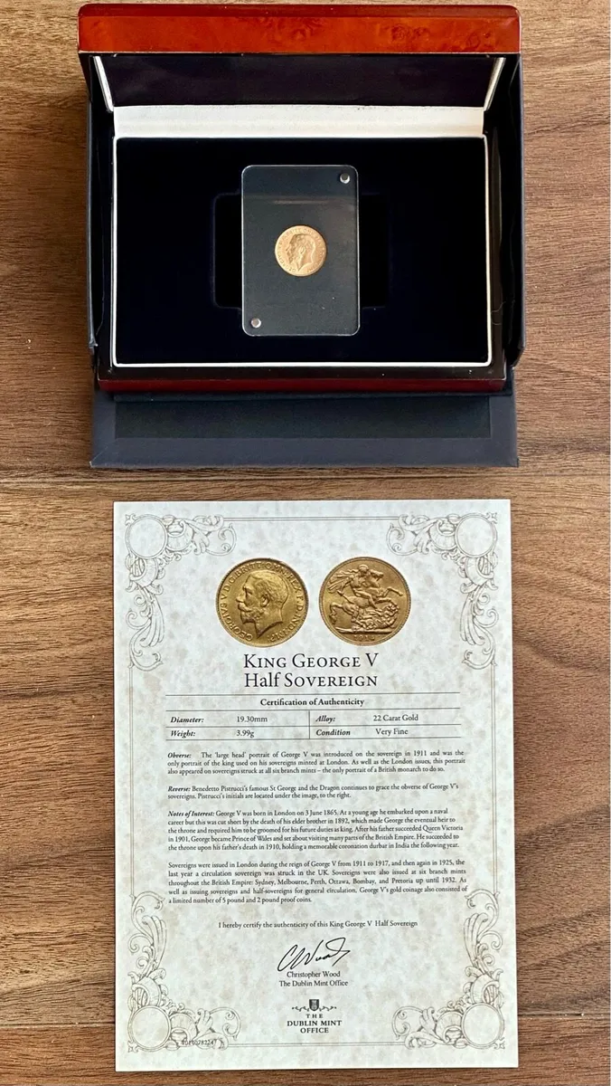 King George V Half Sovereign Gold Coin - Image 1