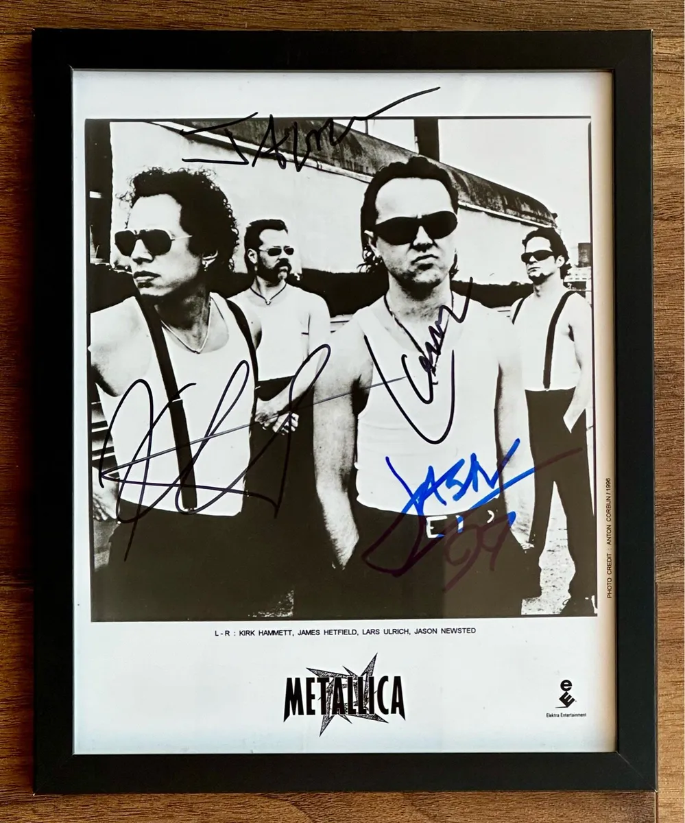 Metallica Hand Signed Photo