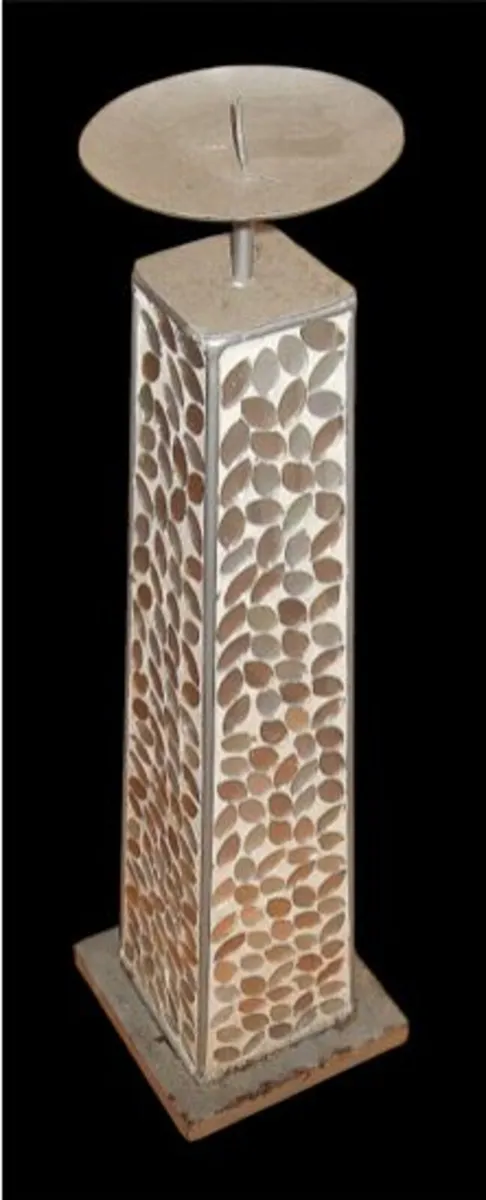 Pristine Harrods Tall Mosaic Candle Holder - Image 1