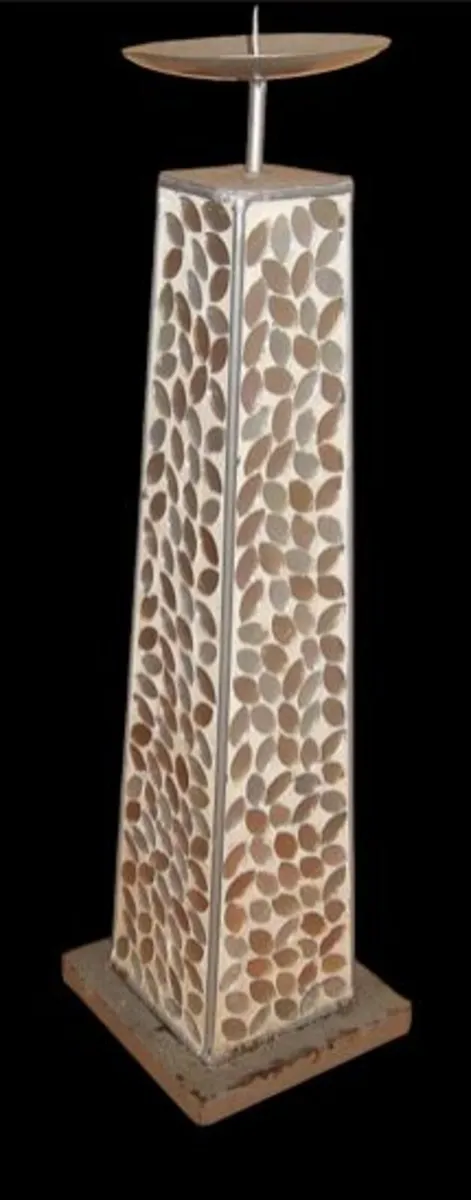 Pristine Harrods Tall Mosaic Candle Holder - Image 2