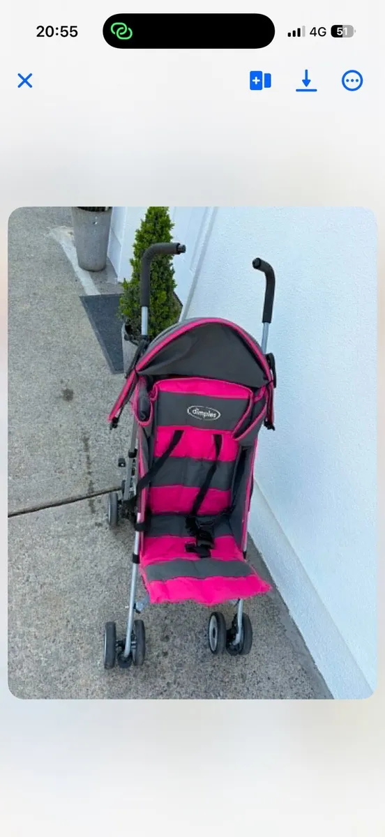 stroller €20 + raincover - Image 3
