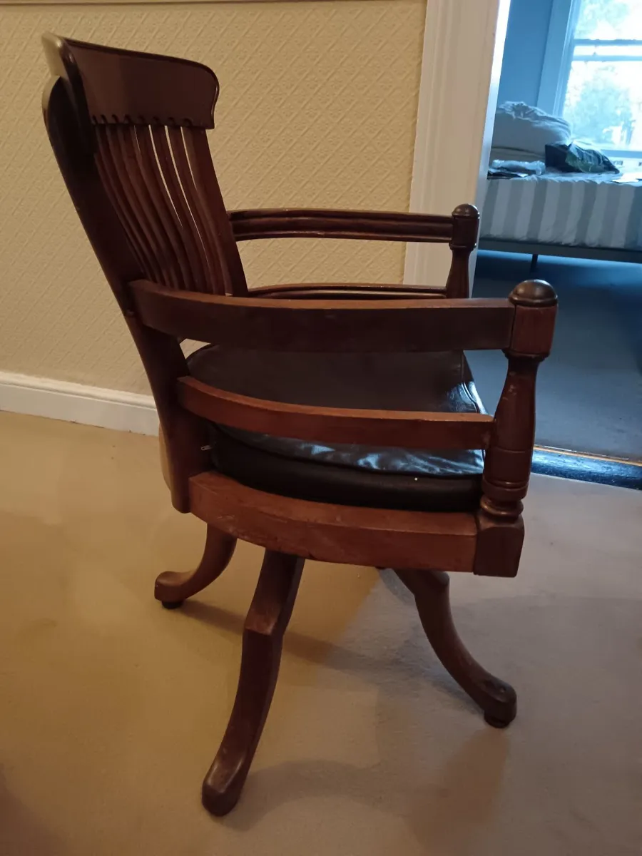 Antique Swivel Desk Chair - Image 1