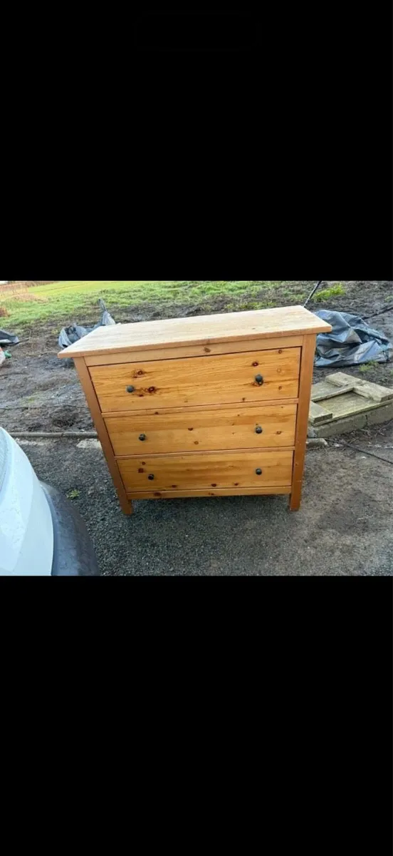 pine deep chest of drawers - Image 2