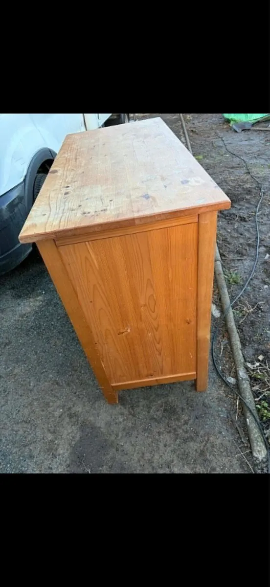 pine deep chest of drawers - Image 3