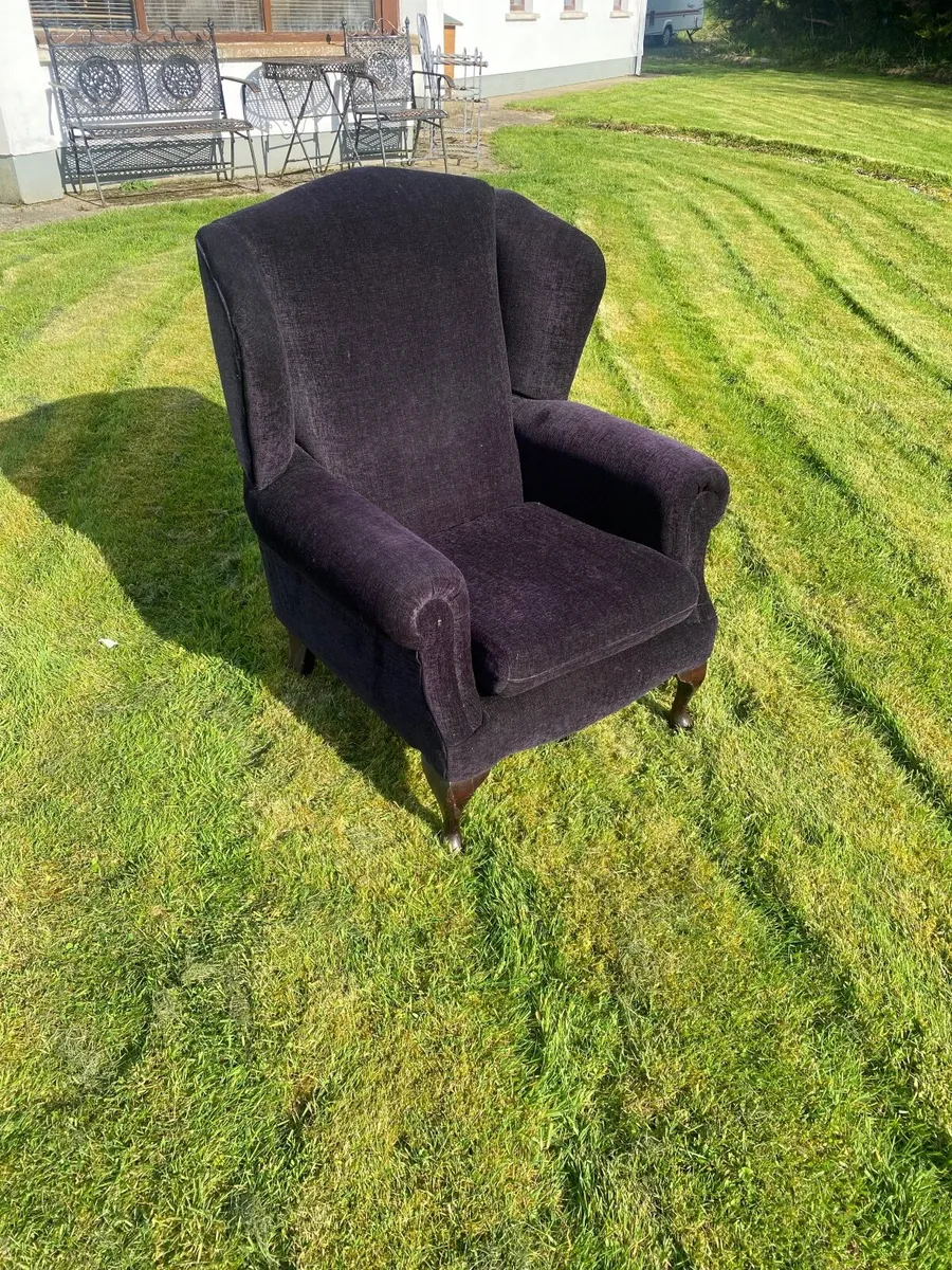 Queen Anne Wingback Chair - Image 1