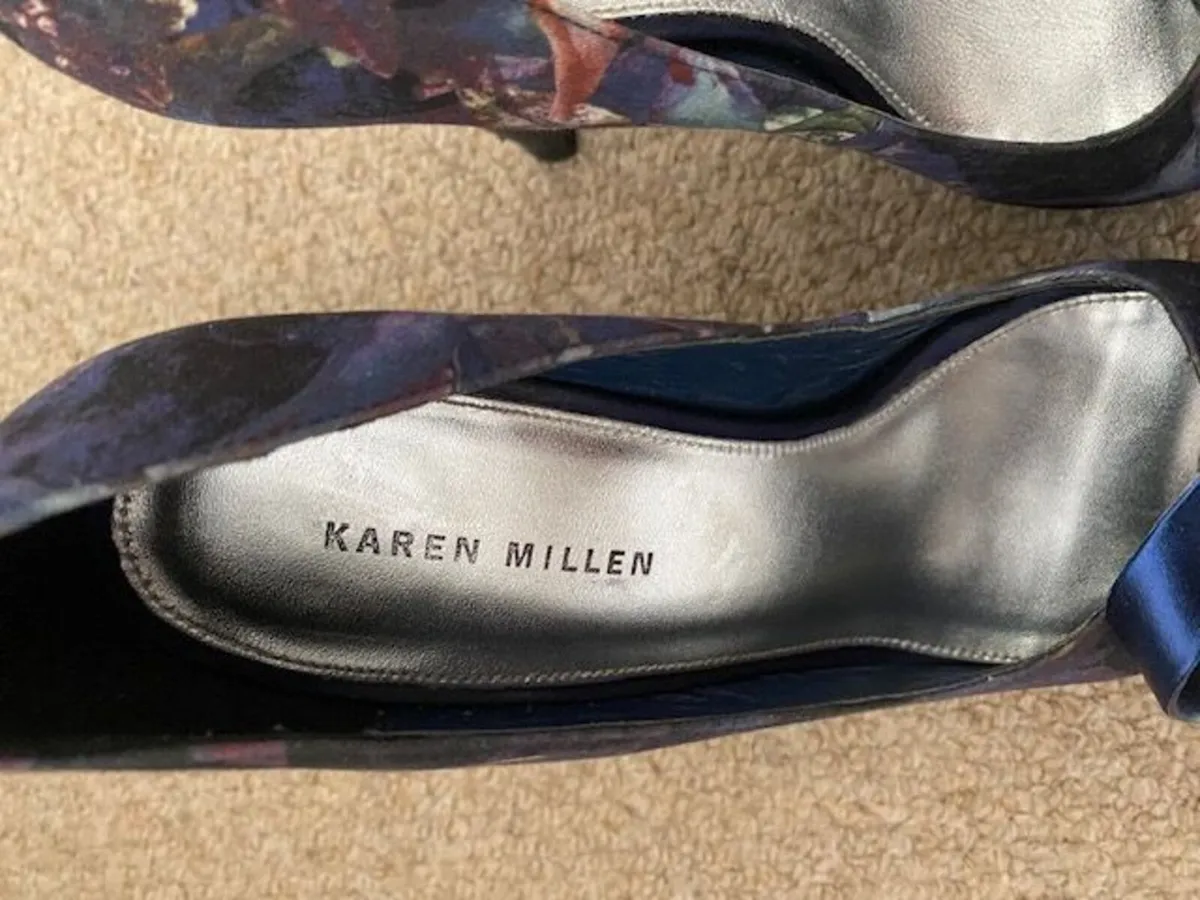 Karen Millen ladies high heel peeptoe shoes - Image 3