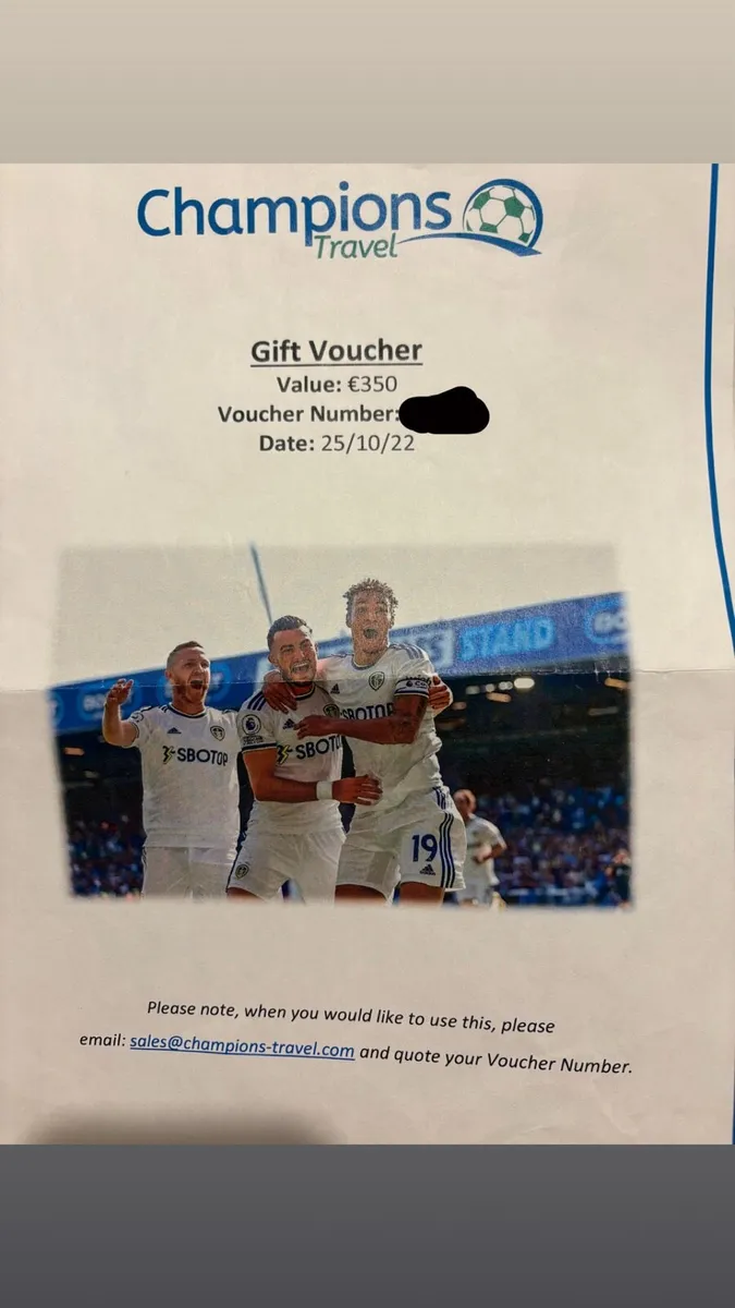 Sports travel voucher
