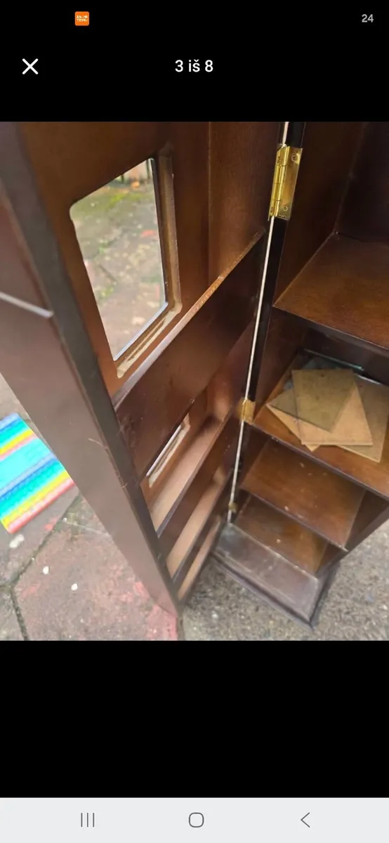 Slim Wooden Storage Cabinet / CD DVD Tower - Image 1