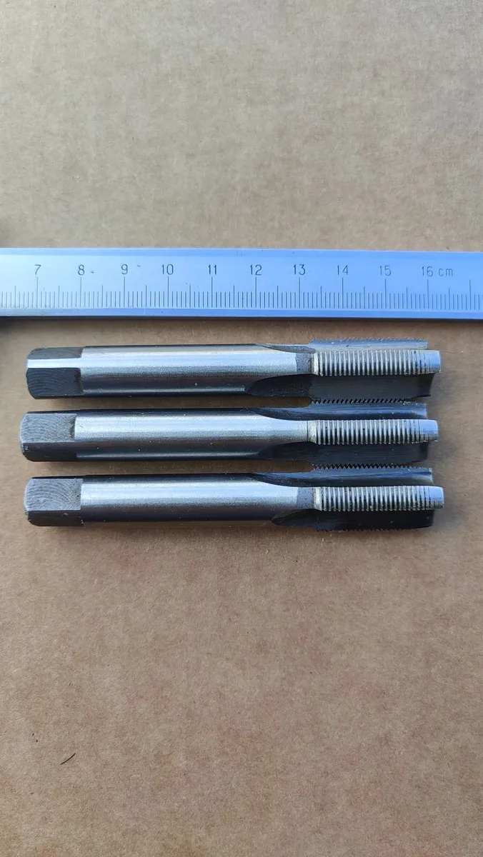 Lot of 3 M15 x 1.0 Metric Fine Thread Taps