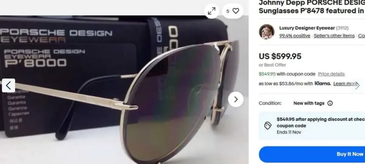 Sunglasses Porsche Design (was purchased new 360) - Image 1
