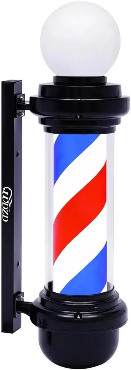 LED Barber Shop Sign Pole – Red, White & Blue - Image 1