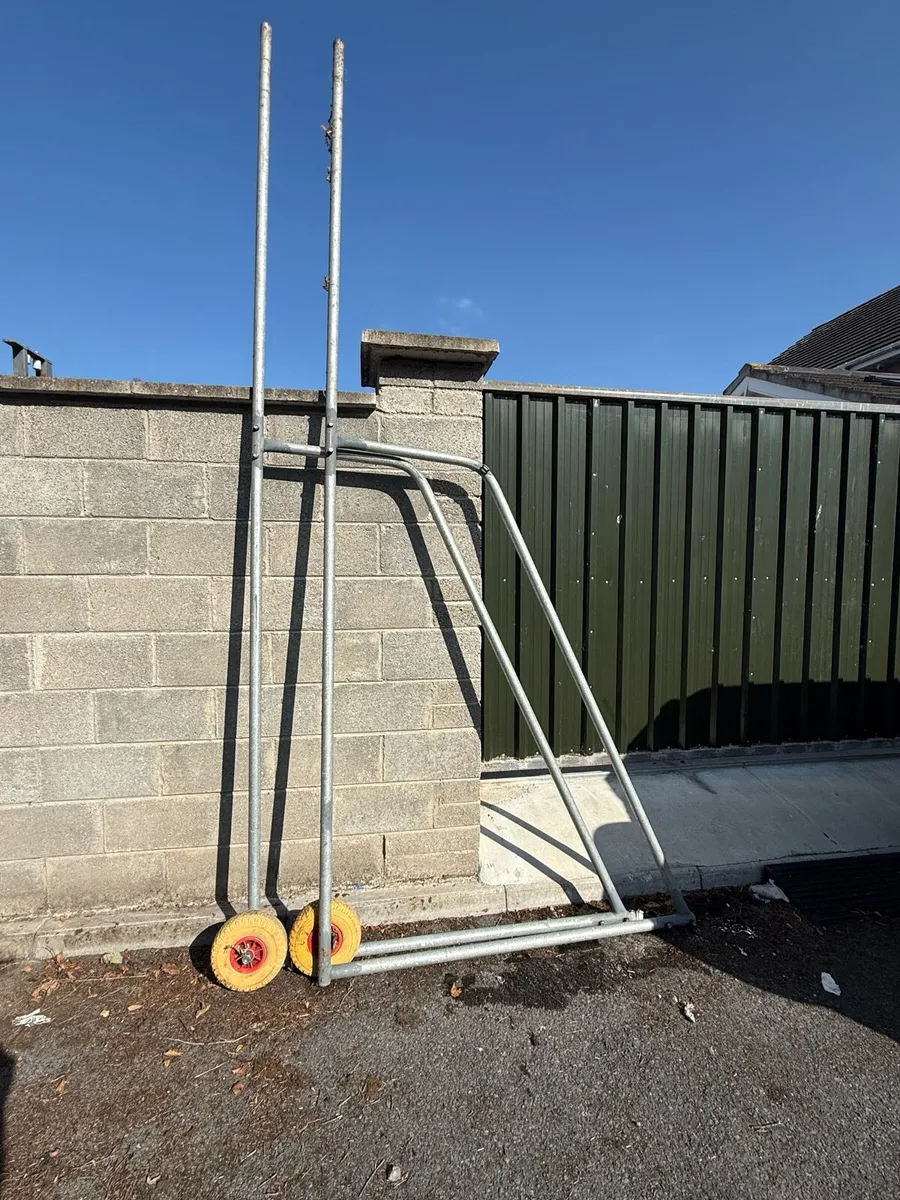 GAA Goal post with wheels net all in good conditio