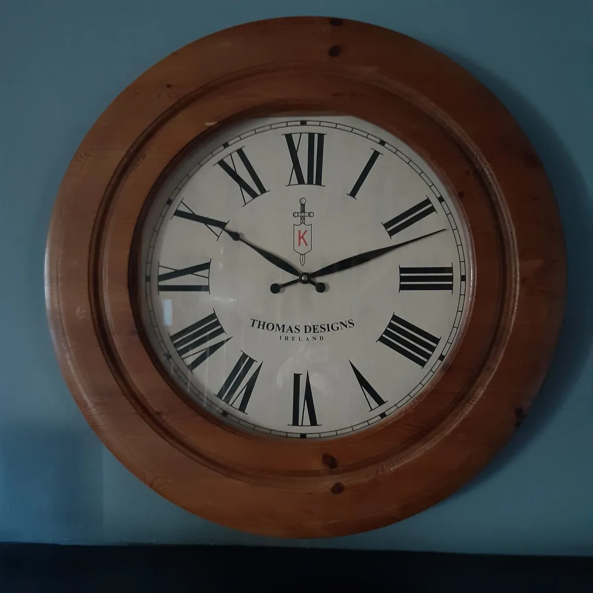 Large Solid Pine Wall Clock. - Image 2