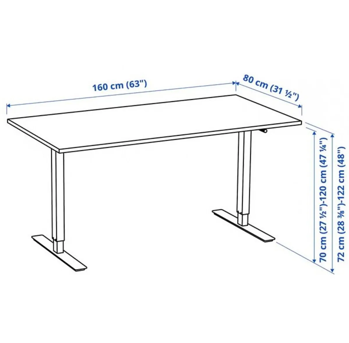 Ikea Trotten Sit Stand desk - Image 2