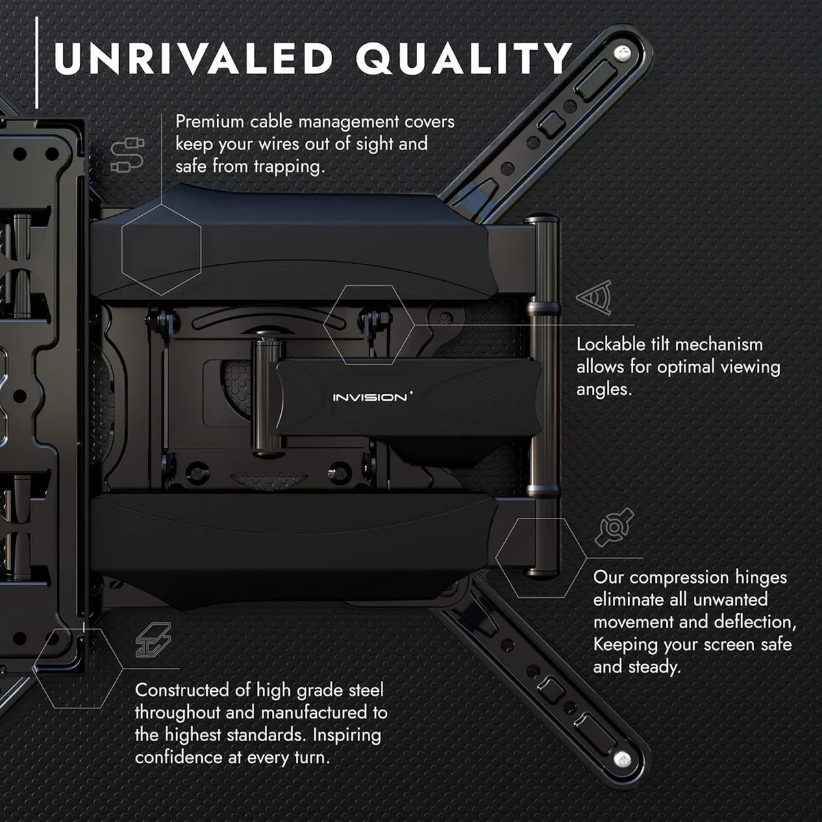 24–60 Inch Full-Motion TV Wall Mount Bracket - Image 2