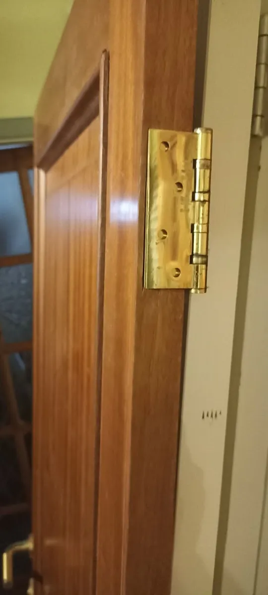 Two Panel Mahogany Veneer Bathroom Door - Image 4