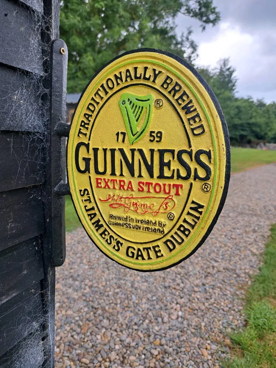 Guinness  bracket  2 sided cast iron sign - Image 2