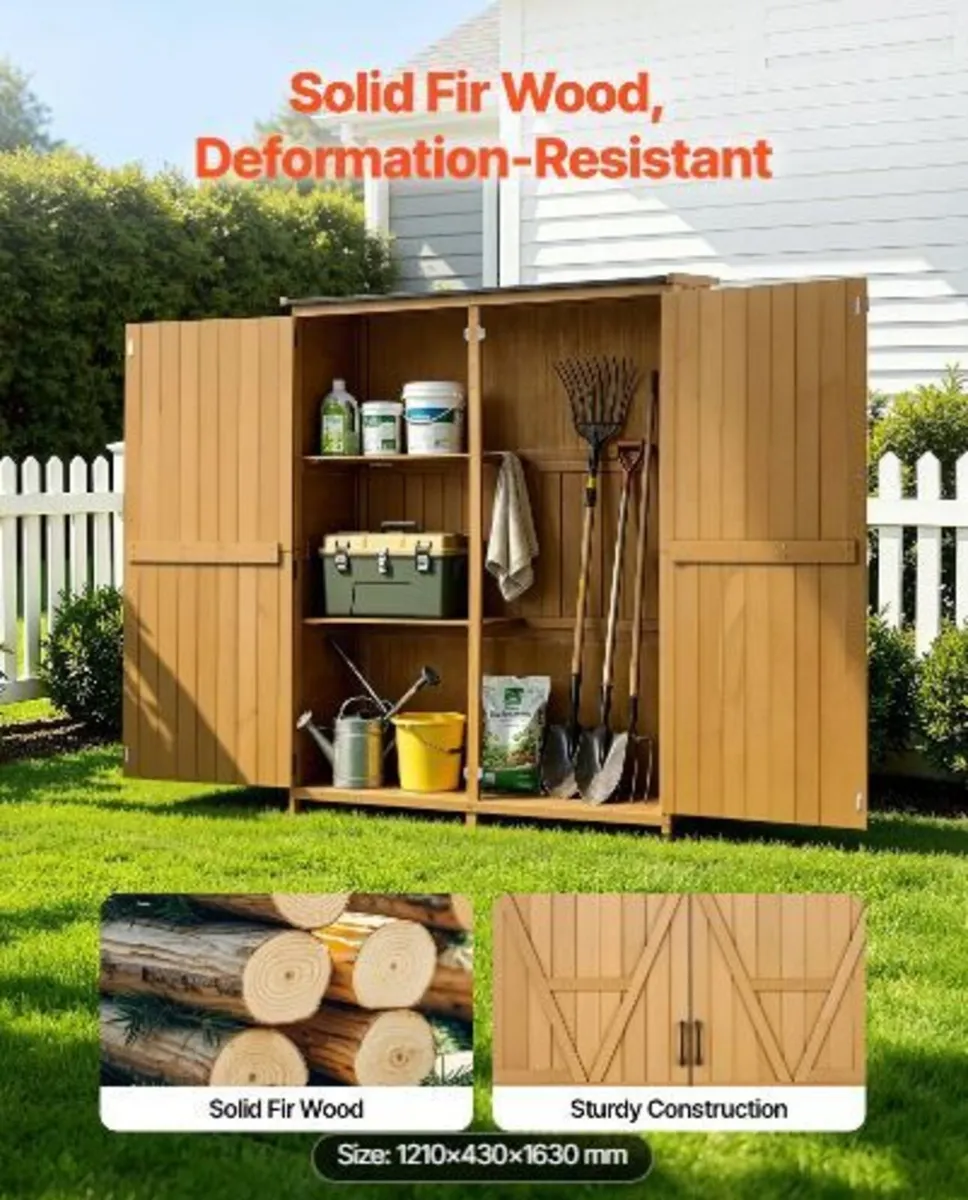 Outdoor Storage Shed, 125.5 x 162.5 cm - Image 1