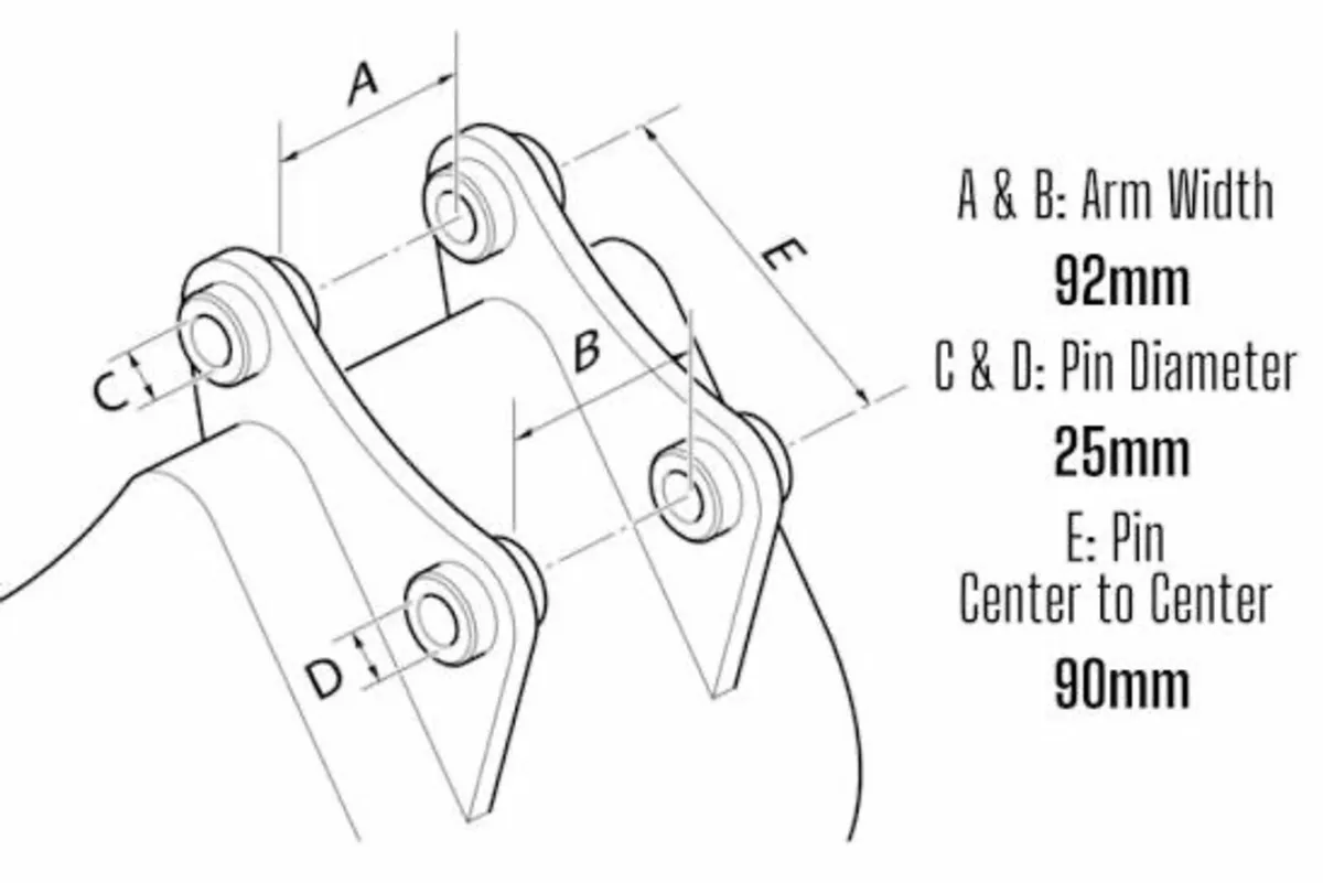 25mm pin mini digger attachment set - Image 4