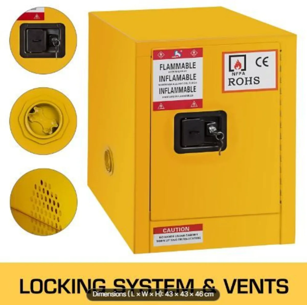 41.6 L Safety Cabinet 42.9 x 42.9 x 46 cm - Image 3